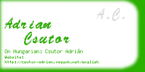 adrian csutor business card